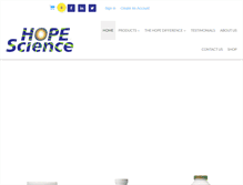 Tablet Screenshot of hopescience.com